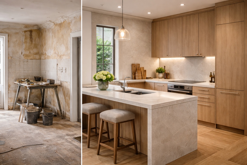 cuisine en rénovation partielle