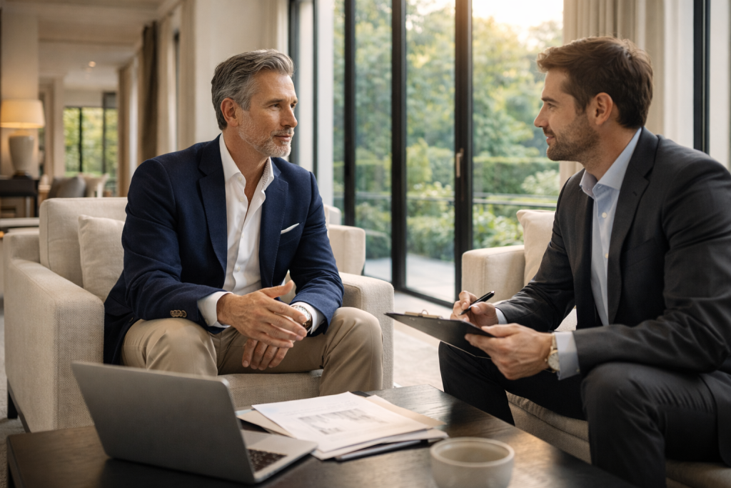 discussion dans un cadre moderne